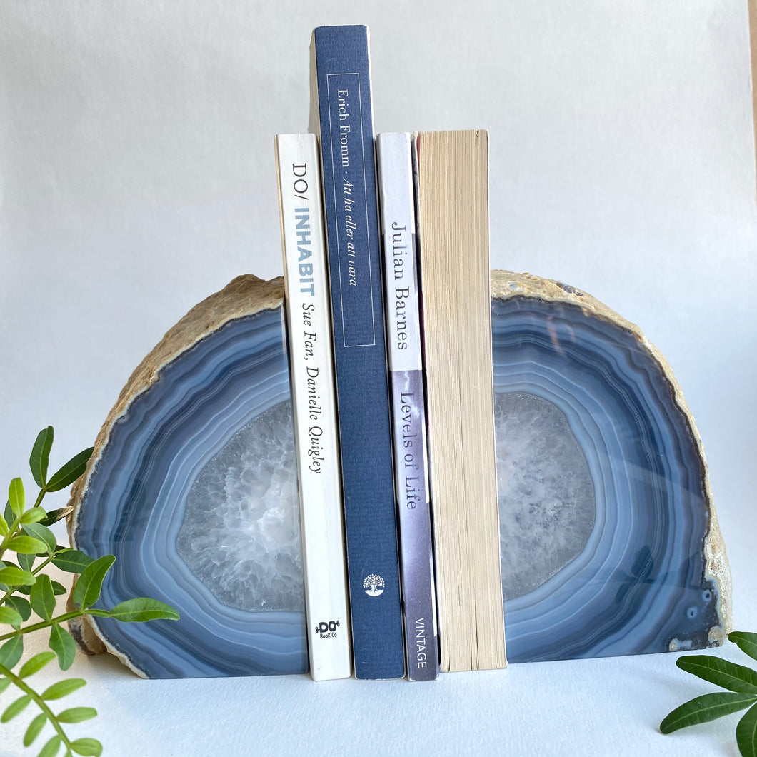 Natural Blue Agate Book Holders #8