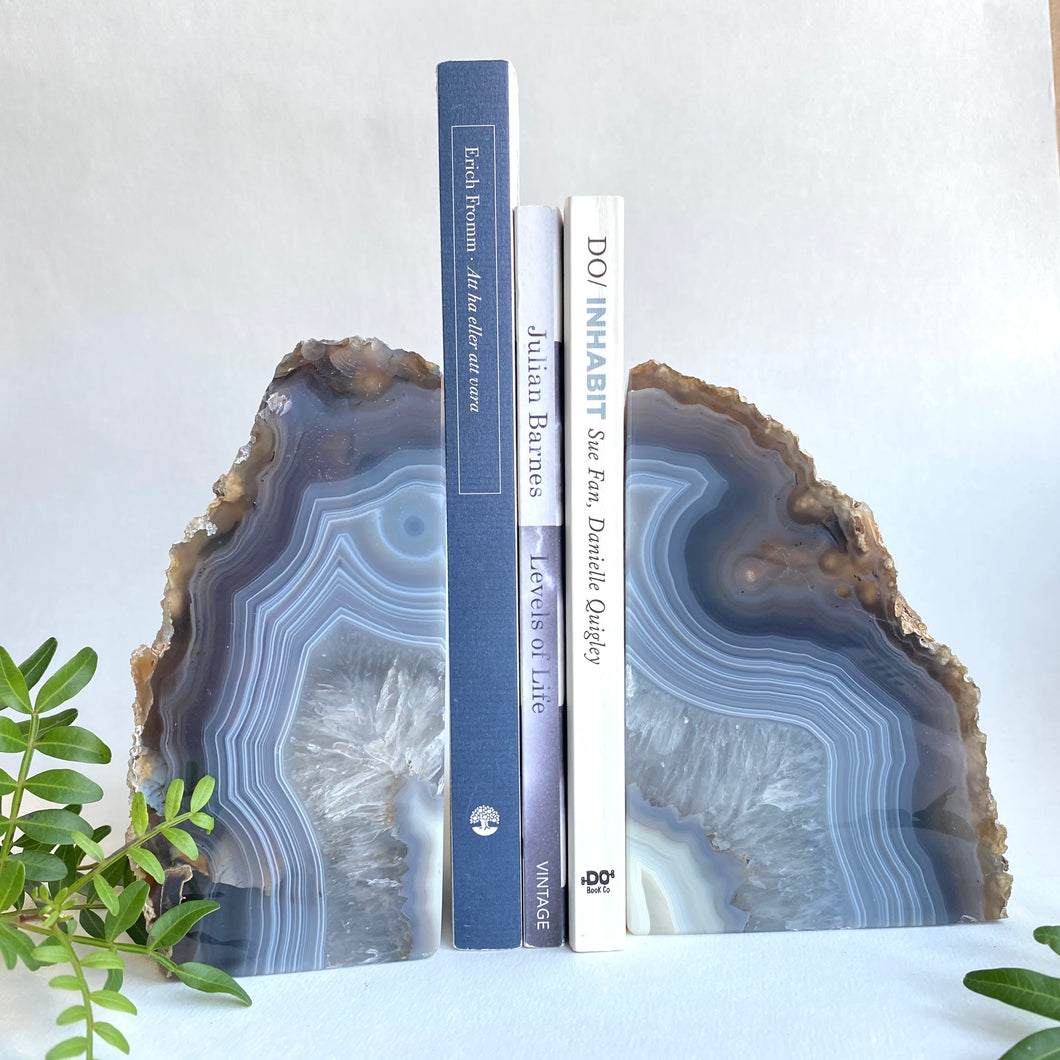 Natural Blue Agate Book Holders #9